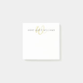 Modern Chartreuse Script Monogram Post-it® Notes (Voorkant)