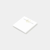 Modern Chartreuse Script Monogram Post-it® Notes (Schuin)