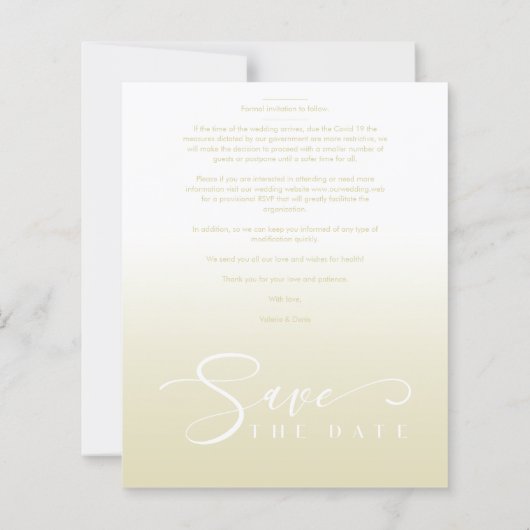 Modern Cheap Gradient Minimalist Photo Couple (Achterkant)