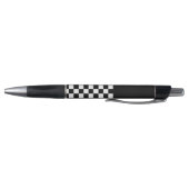Modern Checker Checkerboard Naam toevoegen Zwart W Pen (Bodem)