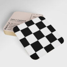Modern Checker Checkerboard Toevoegen Logo Zwart W