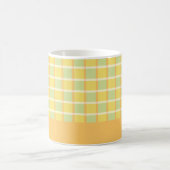 Modern Checker Green Yellow Orange Personalized Koffiemok (Center)