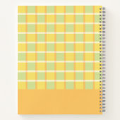Modern Checker Green Yellow Orange Personalized Notitieboek (Achterkant)