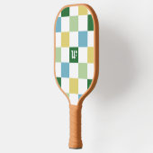 Modern Checker Patroon Monogram Pickleball Paddle (Links)