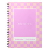 Modern Checkerboard Block Quote Classic Notebook Notitieboek (Voorkant)