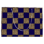 Modern Checkerboard Geometric pattern Groot Cadeauzakje (Achterkant)