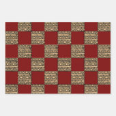 Modern Checkerboard Geometric pattern  Inpakpapier Vel (Voorkant 3)