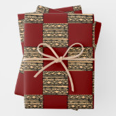 Modern Checkerboard Geometric pattern  Inpakpapier Vel (In situ)