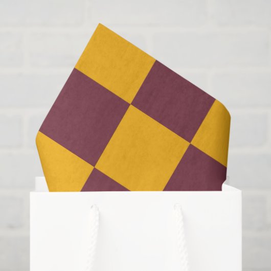 Modern Checkerboard Team Sportschool Kleuren Leuk Tissuepapier (Cadeauzakje)