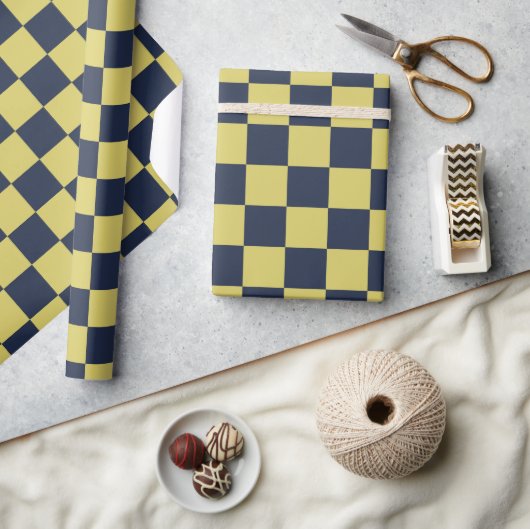 Modern Checkered Pattern Wrapping Paper Roll Cadeaupapier (Crafts)