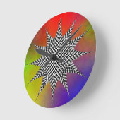 Modern Checkered Plasma door Kenneth Yoncich Ronde Klok (Hoek)