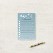 Modern Checklist Green Ombre | Jouw namen toevoege Post-it® Notes (Op bureau)