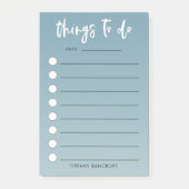 Modern Checklist Green Ombre | Jouw namen toevoege Post-it® Notes (Voorkant)