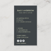 MODERN CHEERFUL BOLD RED PINK BAKERY CHEF FOTO VISITEKAARTJE (Achterkant)