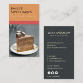 MODERN CHEERFUL BOLD RED SINAASAPPEL BAKERY CHEF F VISITEKAARTJE (Voorkant / Achterkant)