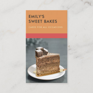 MODERN CHEERFUL BOLD RED SINAASAPPEL BAKERY CHEF F VISITEKAARTJE