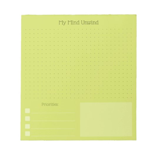 Modern Cheerful Brain Dump (Editable Text) Notitieblok (Voorkant)