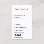 MODERN CHEERFUL BRIGHT FUN BAKERY CHEF FOTO VISITEKAARTJE (Achterkant)