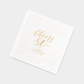 Modern Cheers 80ste verjaardagsfeest Folie Servetten (Links)