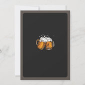 Modern Cheers and Beers 60th Birthday Invitation Kaart (Achterkant)