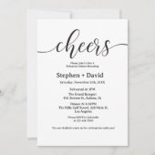 Modern Cheers bruiloft diner Rehasal Kaart (Voorkant)