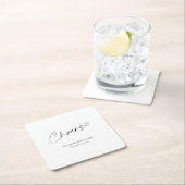 Modern Cheers Bruiloft Onderzetter Zwart & Wit Ont (Insitu)