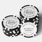 Modern Cheers Gin Tonic Drink Wedding Poker Chips (Opstapeling)