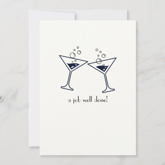 Modern Cheers Laughs Tranen Cocktail Pensioen Kaart (Achterkant)