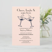 Modern Cheers Laughs Tranen Cocktail Pensioen Kaart (Staand voorkant)