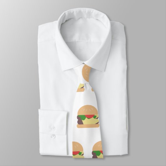 Modern Cheeseburger Lover Foodie Junk Food Stropdas (Gebonden)