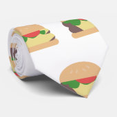 Modern Cheeseburger Lover Foodie Junk Food Stropdas (Opgerold)
