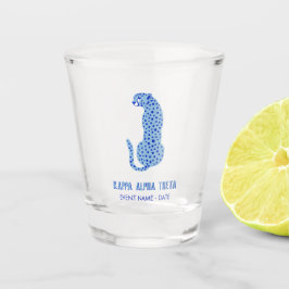 Modern Cheetah Custom Sorority Event Shot Glass Glas