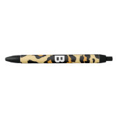 Modern Cheetah Spots Pattern Zwarte Inkt Pen (Voorkant)