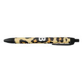 Modern Cheetah Spots Pattern Zwarte Inkt Pen (Bodem)