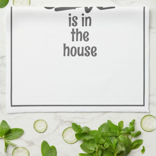 Modern CHEF IS IN HET HUIS Grappige Quote Theedoek (Gevouwen)