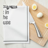 Modern CHEF IS IN HET HUIS Grappige Quote Theedoek (Quarter Fold)