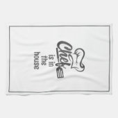 Modern CHEF IS IN HET HUIS Grappige Quote Theedoek (Horizontaal)