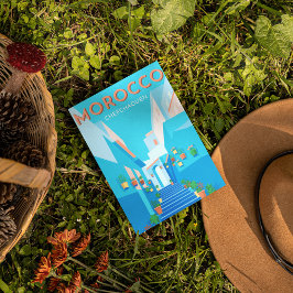 Modern Chefchaouen Marokko Briefkaart