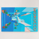 Modern Chefchaouen Marokko Reis Legpuzzel (Horizontaal)