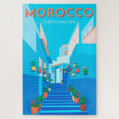 Modern Chefchaouen Marokko Reis Legpuzzel (Verticaal)