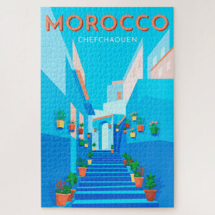 Modern Chefchaouen Marokko reizen Legpuzzel