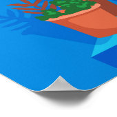 Modern Chefchaouen Marokko Travel Poster (Hoek)