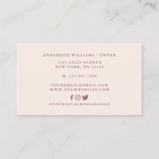 Modern Chefs Baker Pet Bakery Visitekaartje (Achterkant)