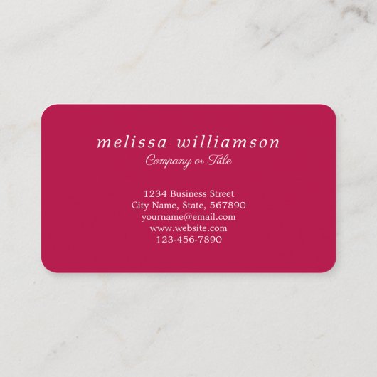 Modern Cherry 3D Fruit Visitekaartje (Achterkant)