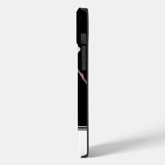 Modern Cherry Blossom Black iPhone 14 Plus Hoesje (Achterkant / Links)