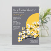 Modern Cherry Blossom Bridal Shower Kaart (Staand voorkant)