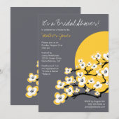 Modern Cherry Blossom Bridal Shower Kaart (Voorkant / Achterkant)