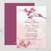 Modern Cherry Blossom Bridal Shower Kaart (Voorkant / Achterkant)
