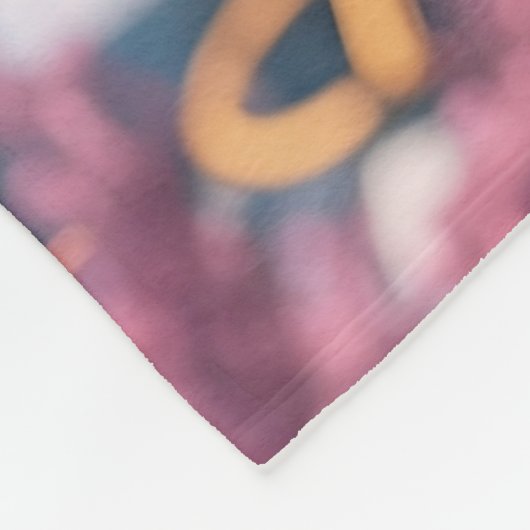 Modern Cherry Blossom Fleece Deken (Hoek)