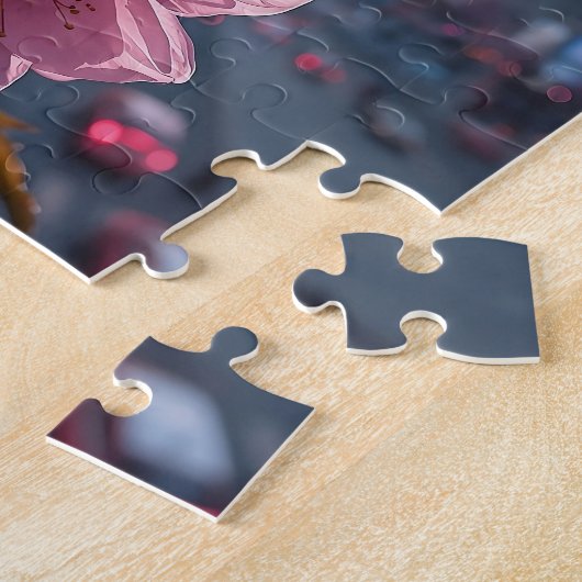 Modern Cherry Blossom Puzzle | 500-Piece Floral Pu Legpuzzel (Zijkant)